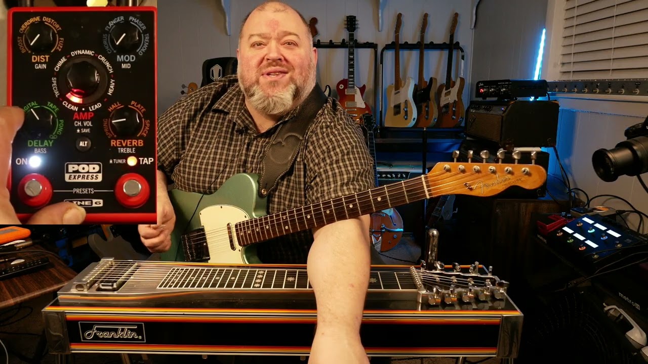 Line 6 pod express  with Mike Bourque on the 64 Telecaster and the Franklin Pedal Steel Guitar
