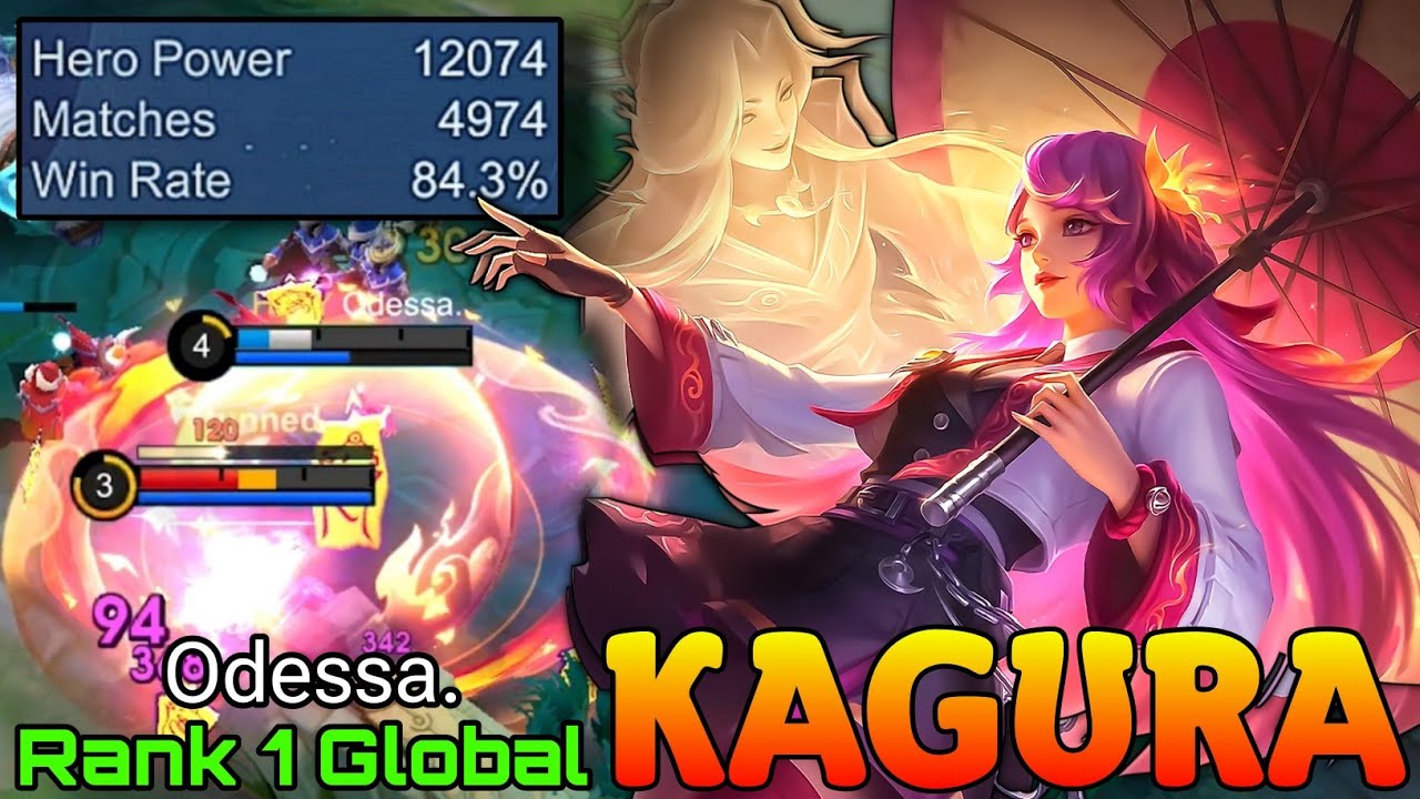 84% Win Rate Kagura 12K MMR - Top 1 Global Kagura by Odessa. - Mobile Legends
