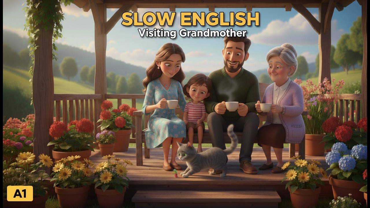 Visiting Grandmother/English Listening Practice for Beginners (A1 Level, Slow English)