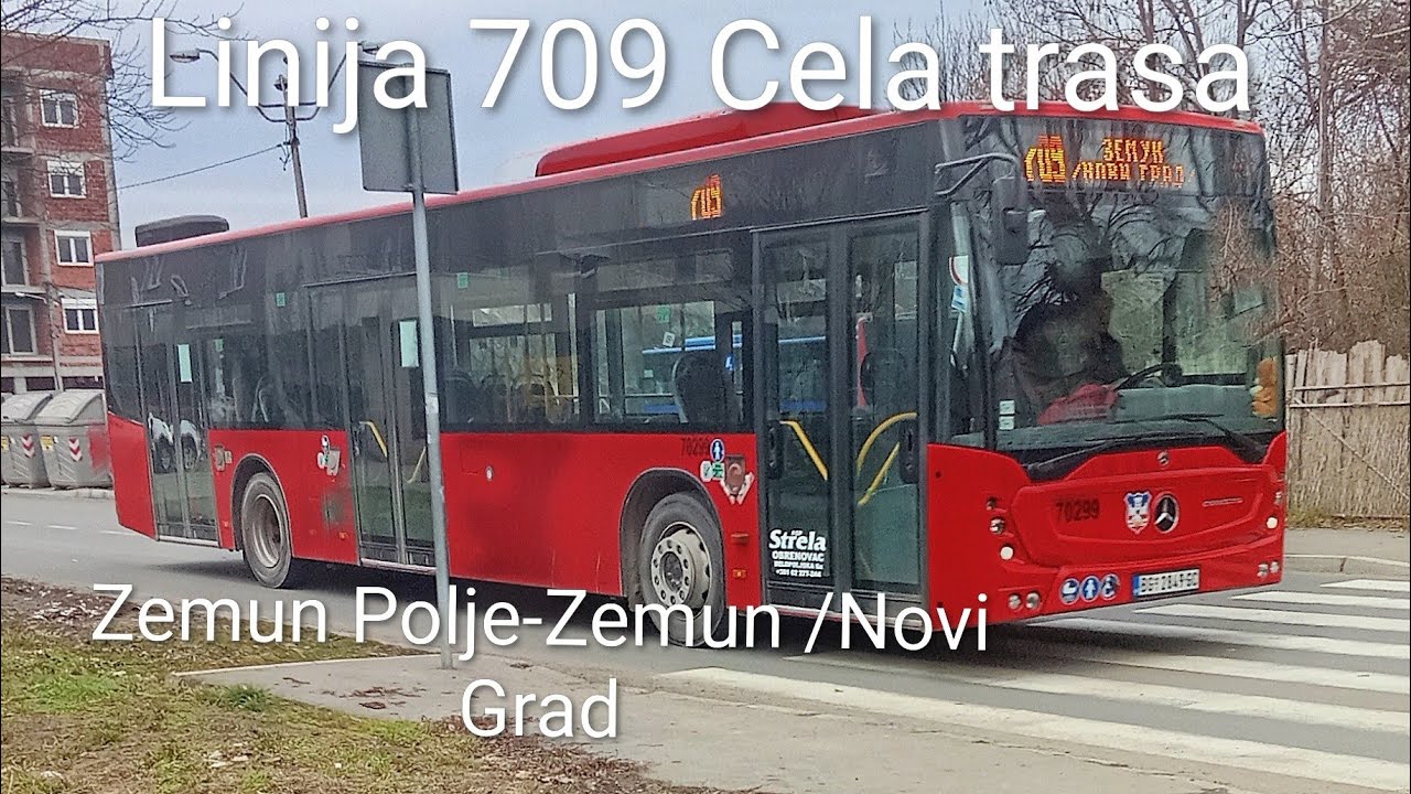 Linija 709:Zemun Polje-Zemun /Novi Grad/ (cela trasa)