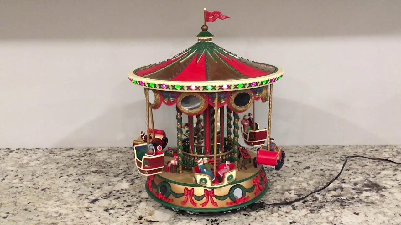 Mr. Christmas holiday fair collectibles musical carousel (year round songs)