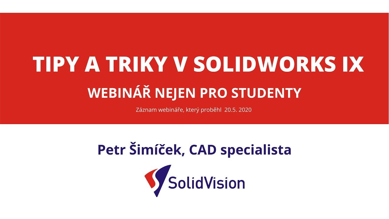 Tipy a triky v SOLIDWORKS nejen pro studenty - IX. díl - Práce s rohovým razítkem, česky - cz / sk