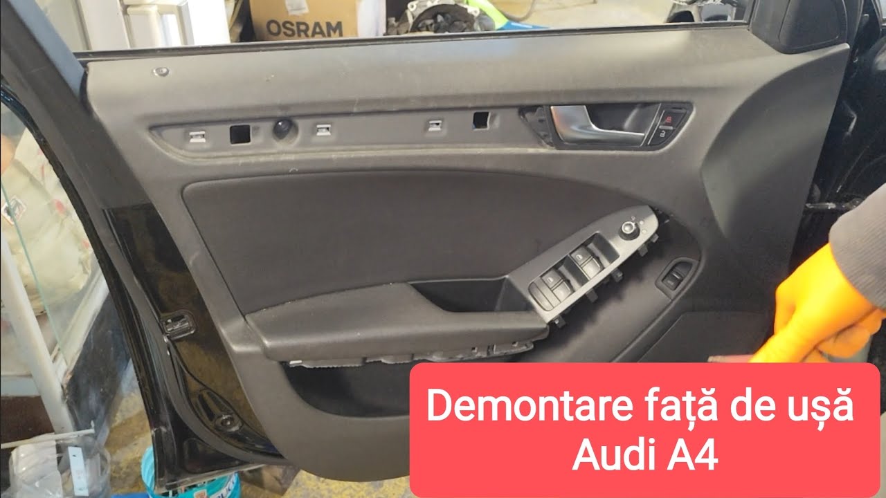Demontare față de ușă Audi A4/ door panel removal