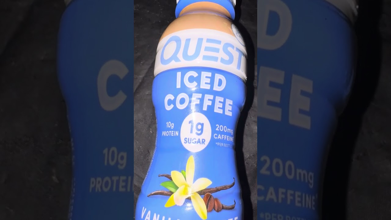 Quest iced coffee vanilla latte protein shake
