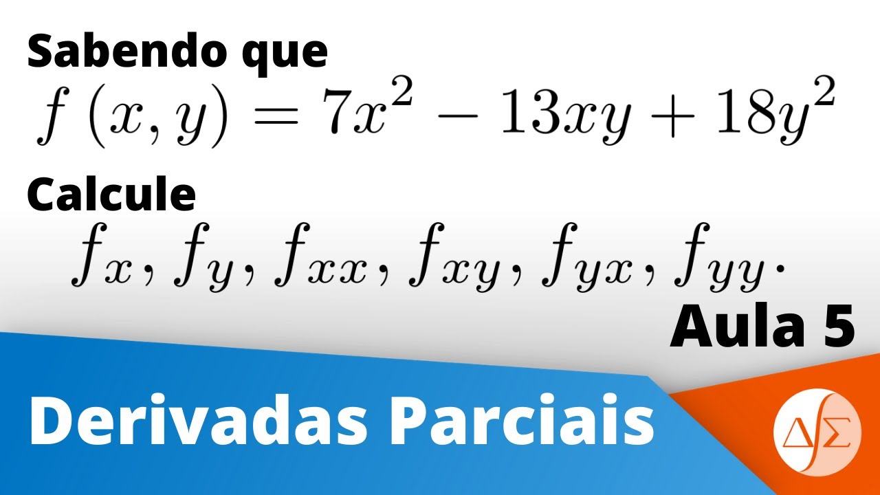 Derivadas Parciais De Segunda Ordem - Aula 5 - Cálculo 3.