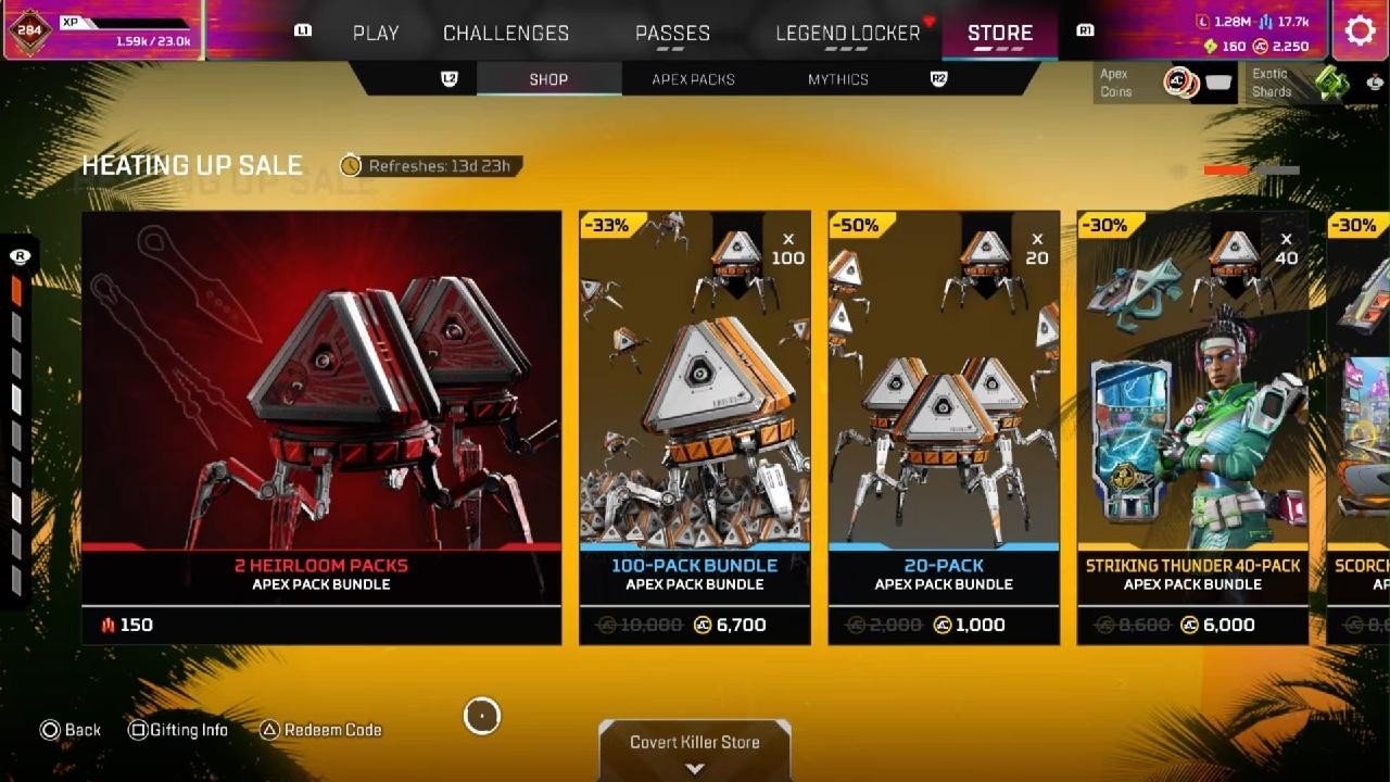 Apex Legends Weekly Shop Update - 2 Heirloom Pack & Solo Q Test Begins - New Recolor Rotation