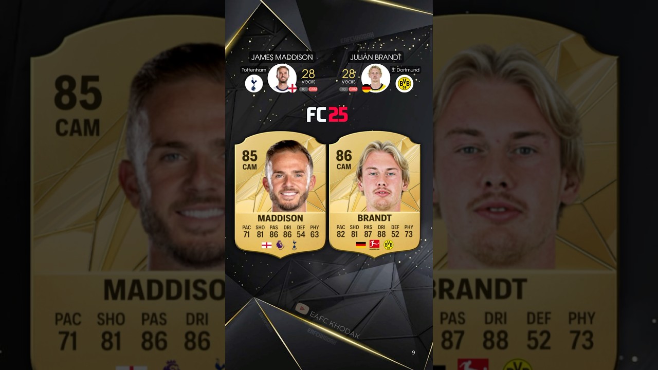 Julian Brandt vs James Maddison! FIFA 17 - FC 25! #fifa #cardfifa #fc25 #easports