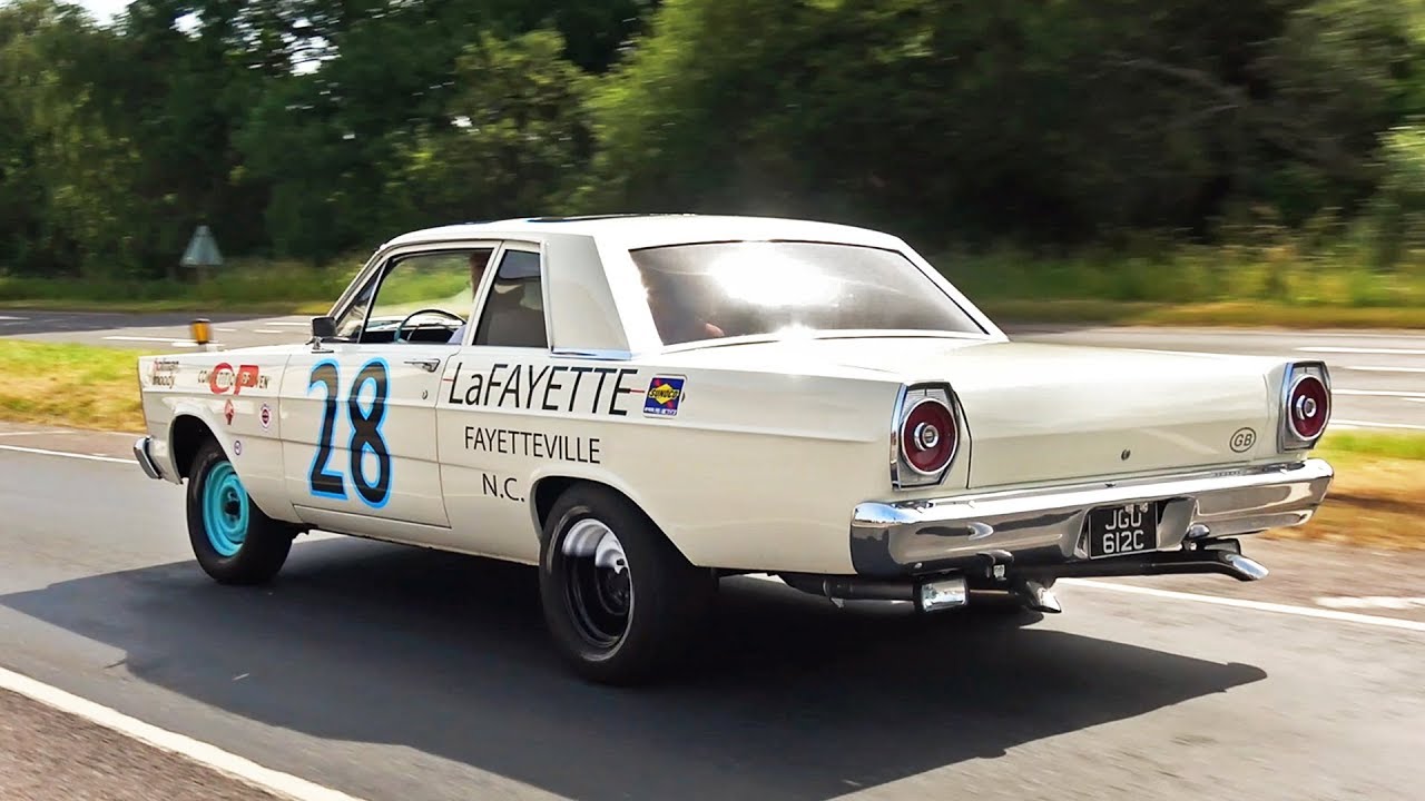 Classic Cars Leaving a Car Show - June 2018