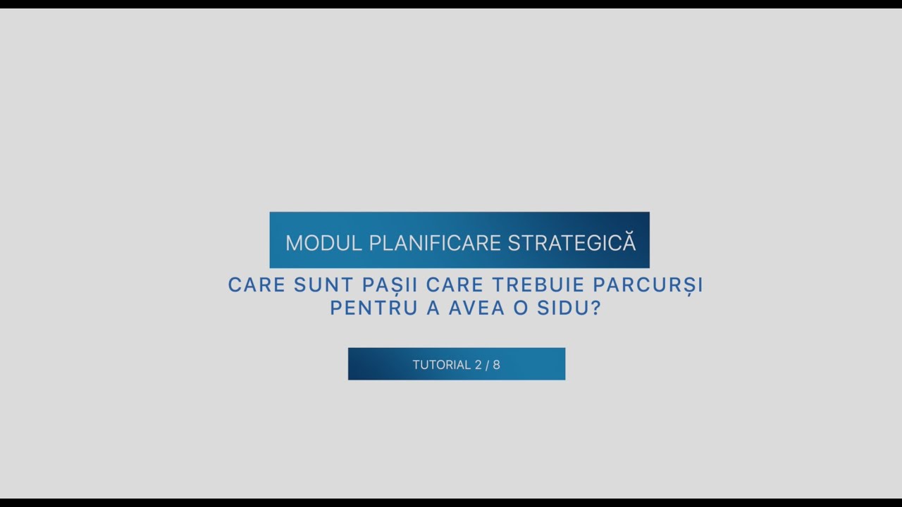 Planificare strategică - Care sunt pașii care trebuie parcurși pentru a avea o SIDU ?