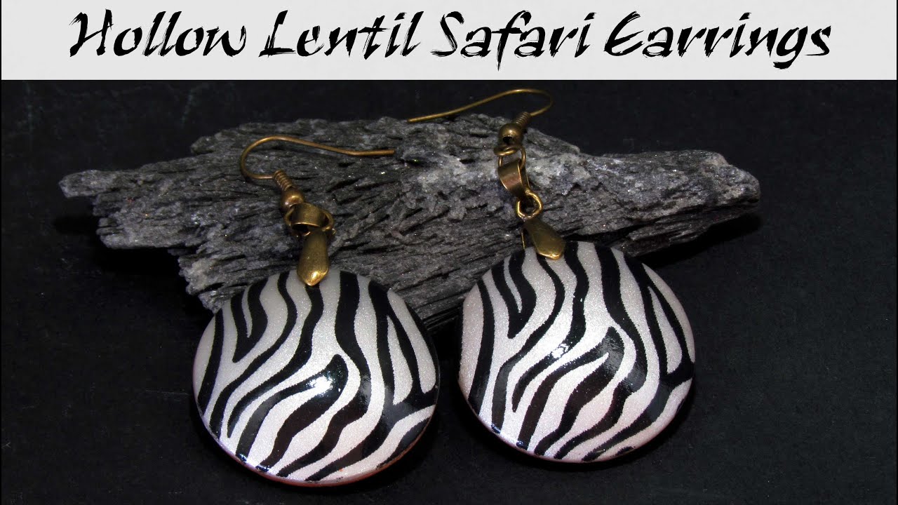 Polymer Clay Project: Hollow Lentil Safari Earrings