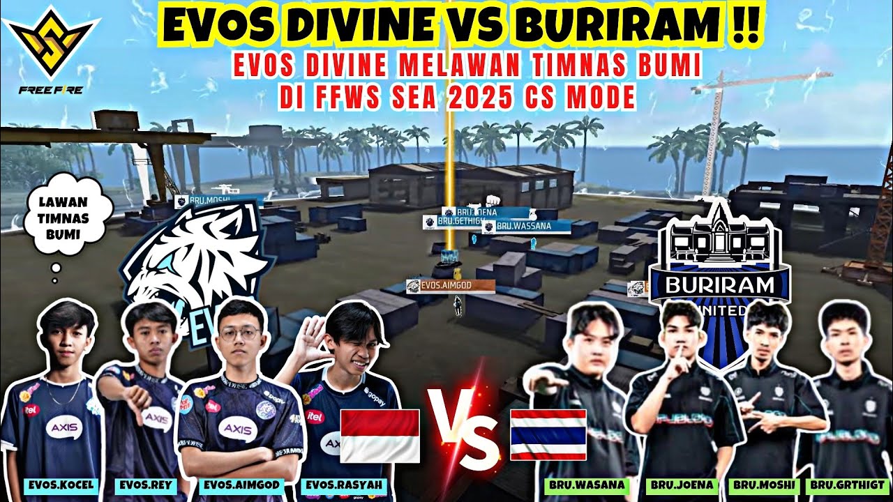 FULL MATCH‼️EVOS  DIVINE VS BURIRAM FFWS Sea Spring 2025 - Clash Squad Day 1