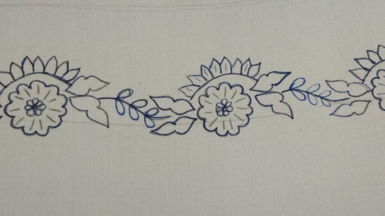 Hand embroidery : #4  Border Embroidery 2020 / Border Embroidery design