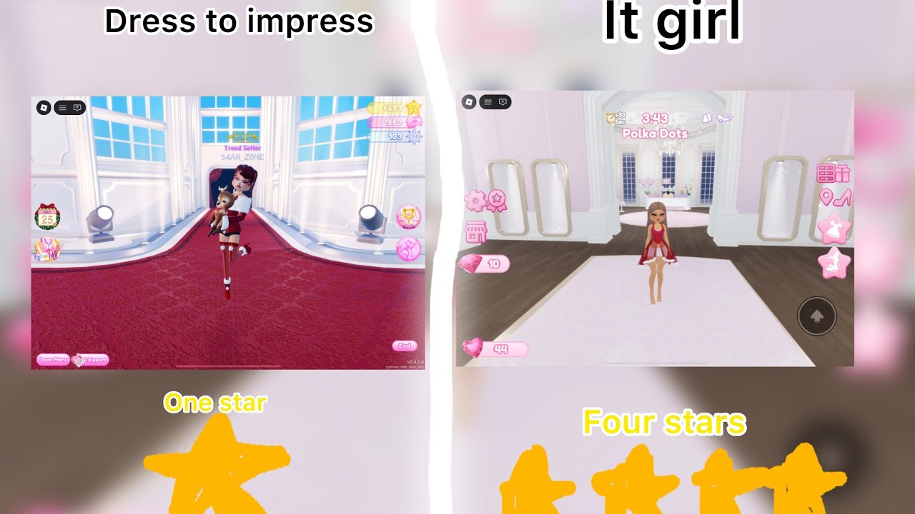 Looking at other dress to impress games and comparing them to dress to impress