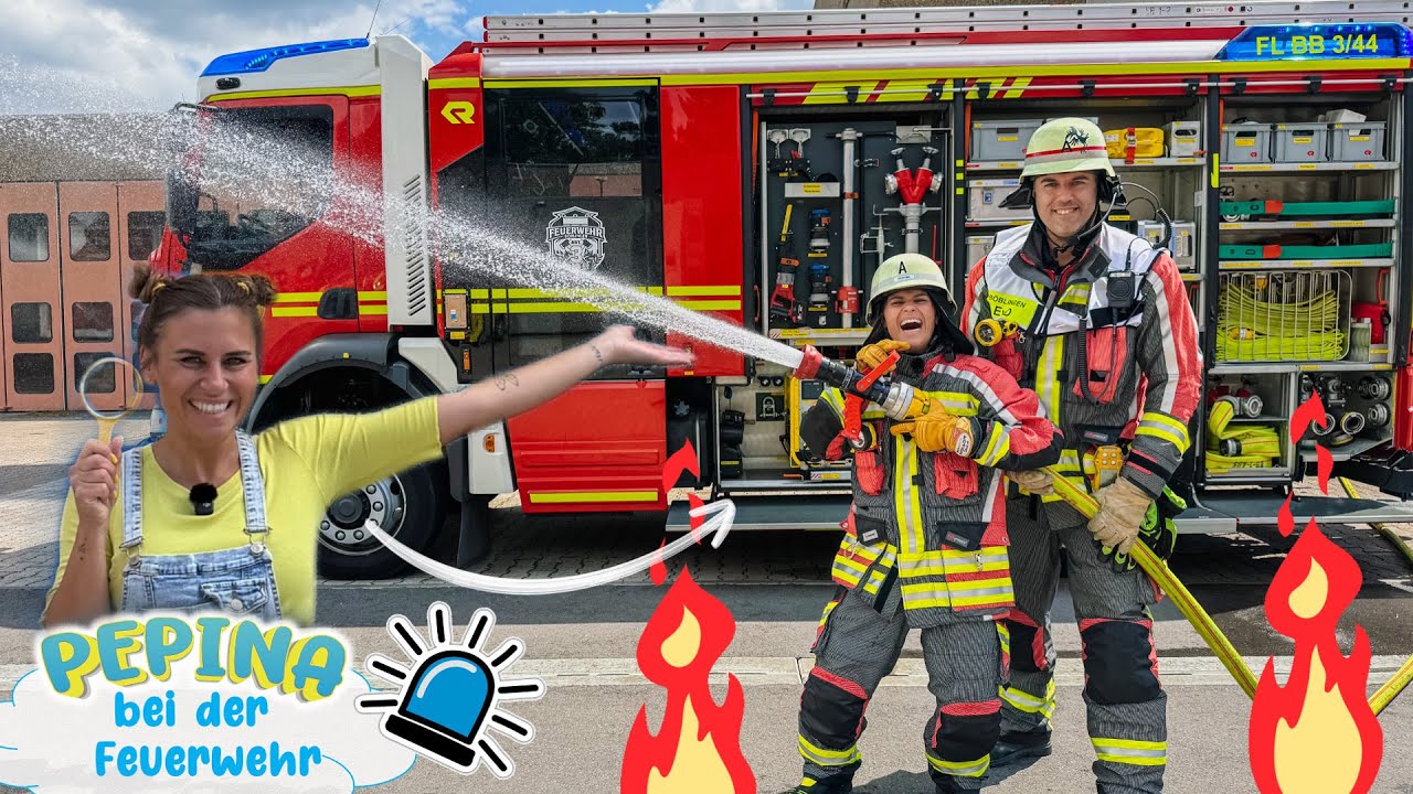 🚒🧑🏻&zwj;🚒 Feuerwehr-Abenteuer 🔥🚨 Einsatz, Drehleiter & Feuerwehrautos: Pepina bei der Feuerwehr