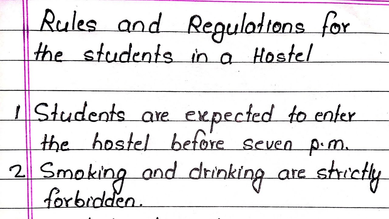 Hostel Rules and Regulations For Students || EK Education