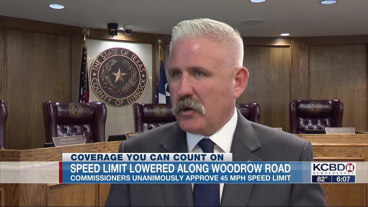 Lubbock County Commissioners lower speed limit to 45 along Woodrow Road