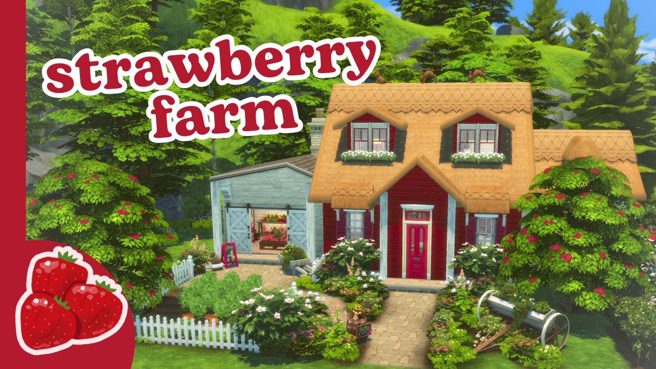 Strawberry Cottage 🍓🌸 Fruit Bowl Builds #2 || Sims 4 Speed Build