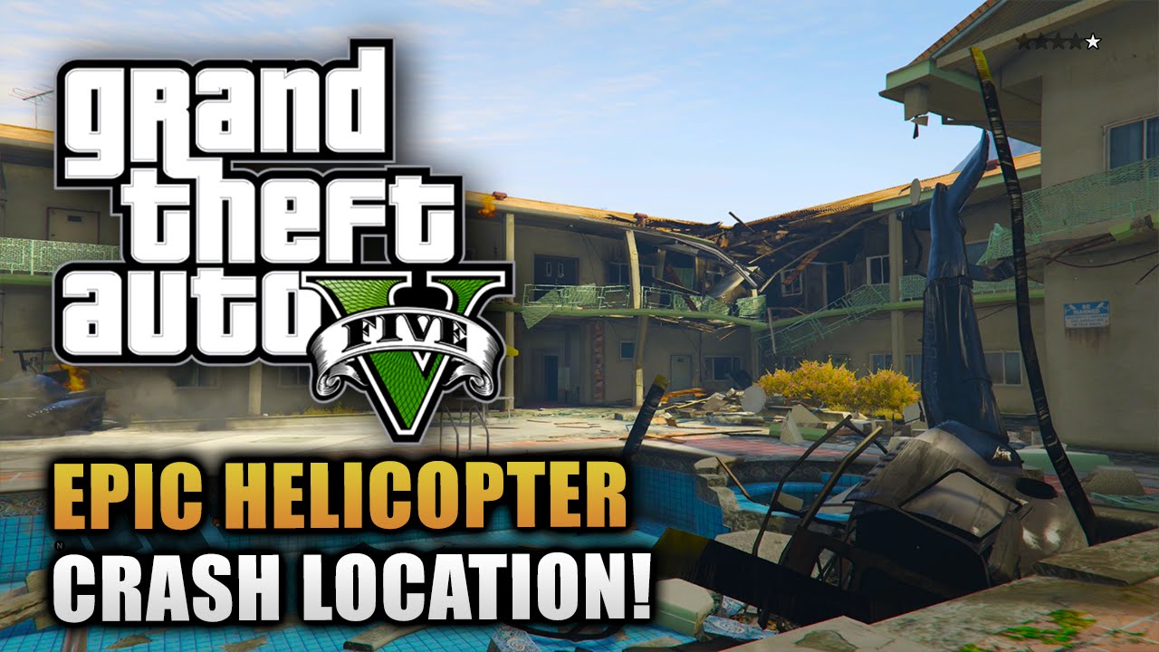 GTA 5 Forgotten Locations - EPIC Blown Up Apartment Building + Police Helicopter Crash Site!