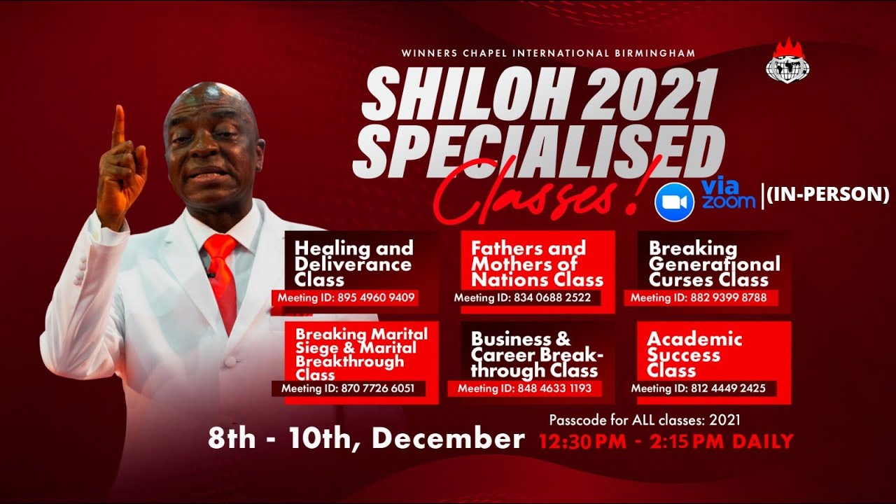 SHILOH 2021 | DAY 3 | SPECIALISED CLASSES | 10TH December, 2021 | Winners Chapel Birmingham UK