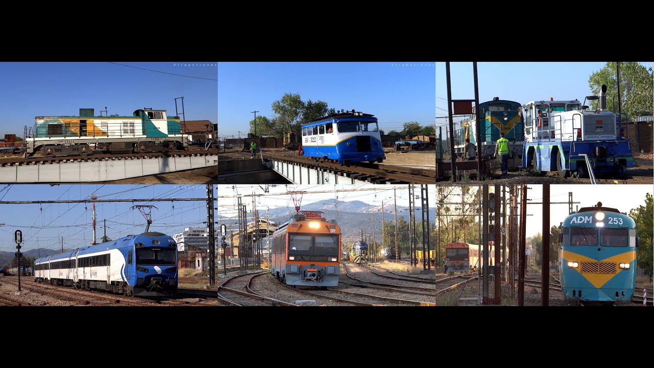 Maniobras de trenes en Estación Talca || Locomotoras, maquinaria y automotores.