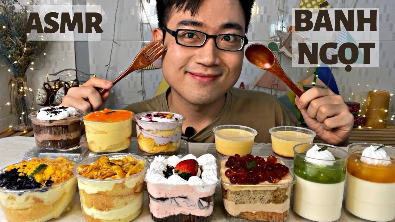 ASMR Bánh Ngọt 🍰🍮 Bánh Trà Sữa Trân Trâu, Mousse Các Loại, Bánh Phô Mai, Flan Sữa Tươi Và Pana Cotta