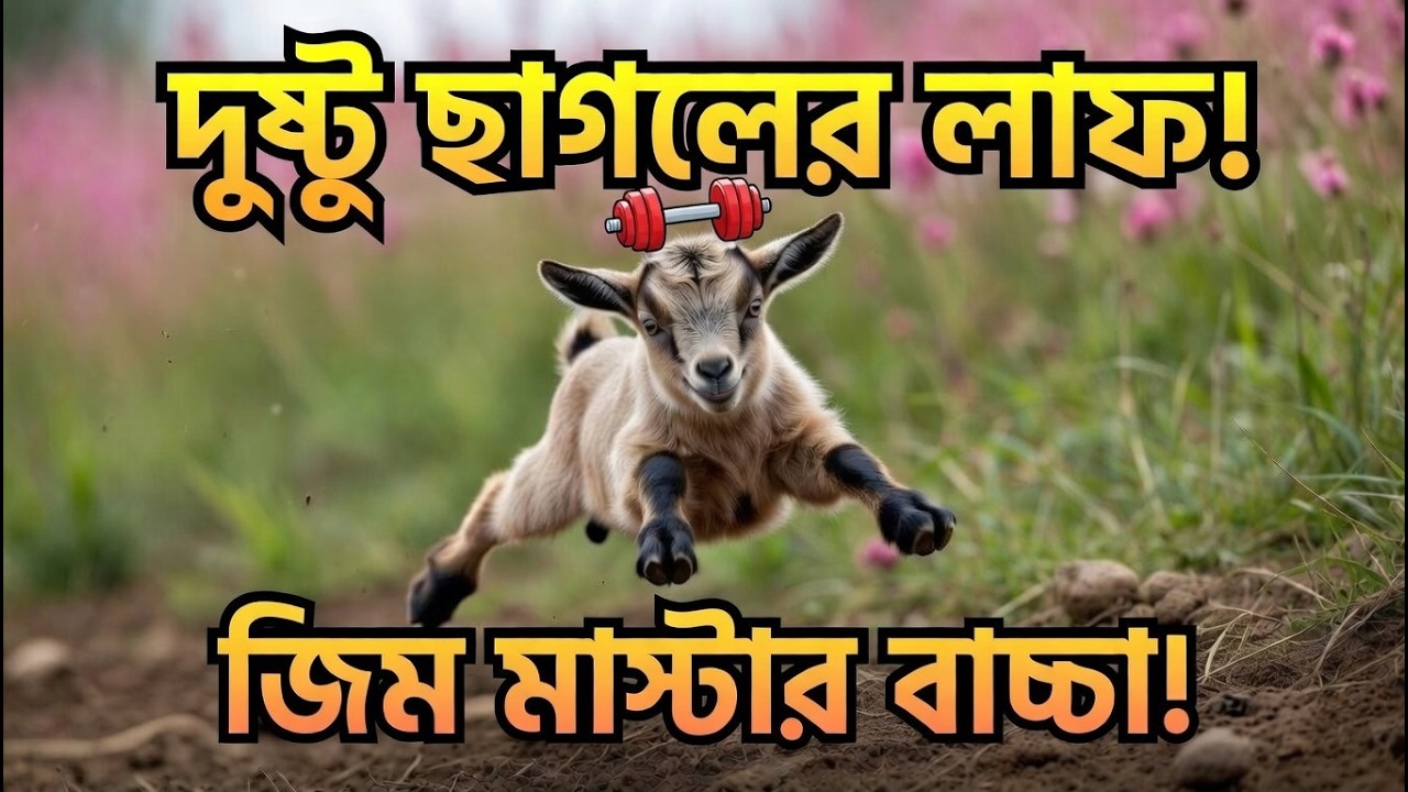 ফার্মের সবচেয়ে বড় দুষ্টু ছাগল বাচ্চা! 🐐 দুধ খেয়েই জিম মাস্টার