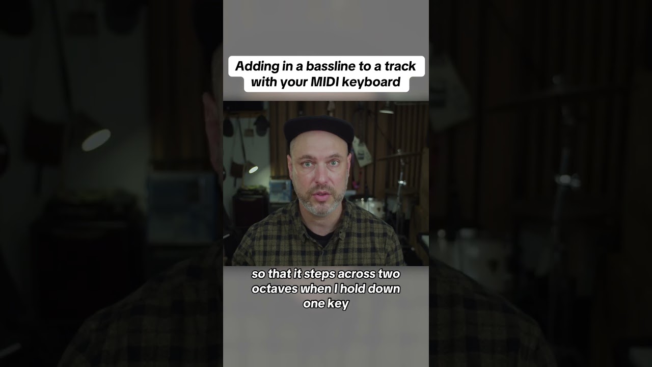 Adding in a bassline to a track with your MIDI keyboard