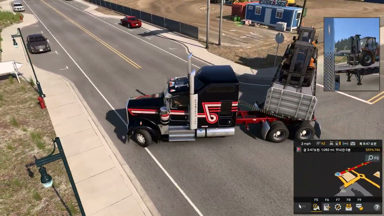 American Truck Simulator(ATS) : 223 Miles from Phoenix to Indio Kenworth 900W #1