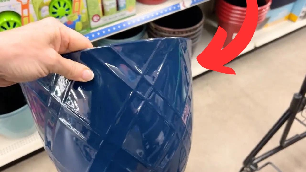 Grab a blue Dollar Store pot for this BRILLIANT new porch idea!