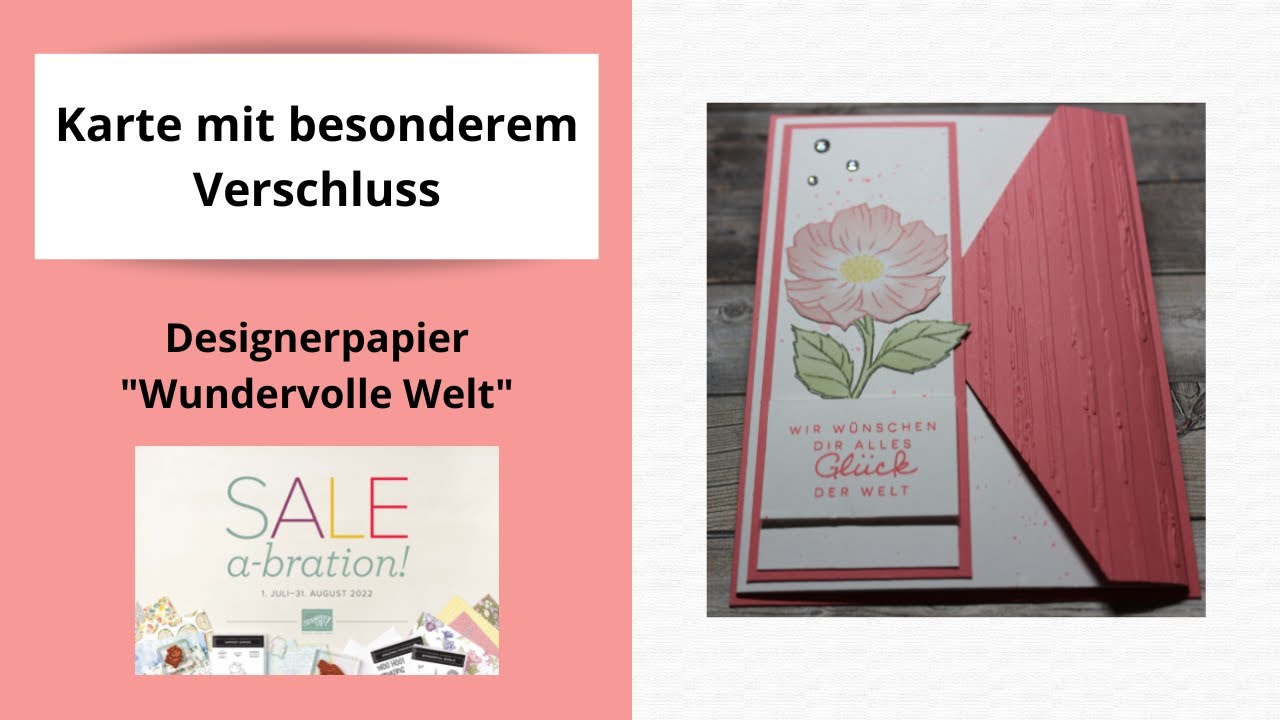 Karte mit besonderem Verschluss!!! Mit Produkten von Stampin`UP!