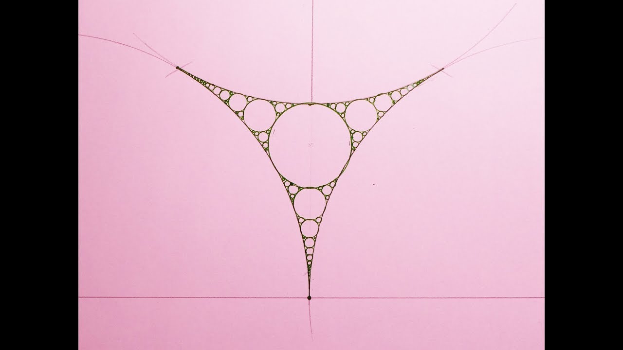 How To Draw Geometric Apollony Fractal | Apollonian Gasket