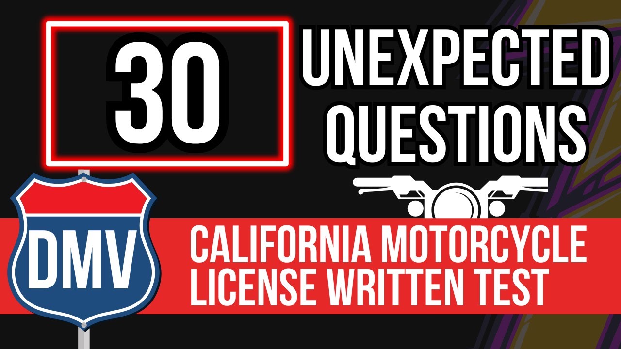 California Motorcycle License Written Test (30 Unexpected Questions)