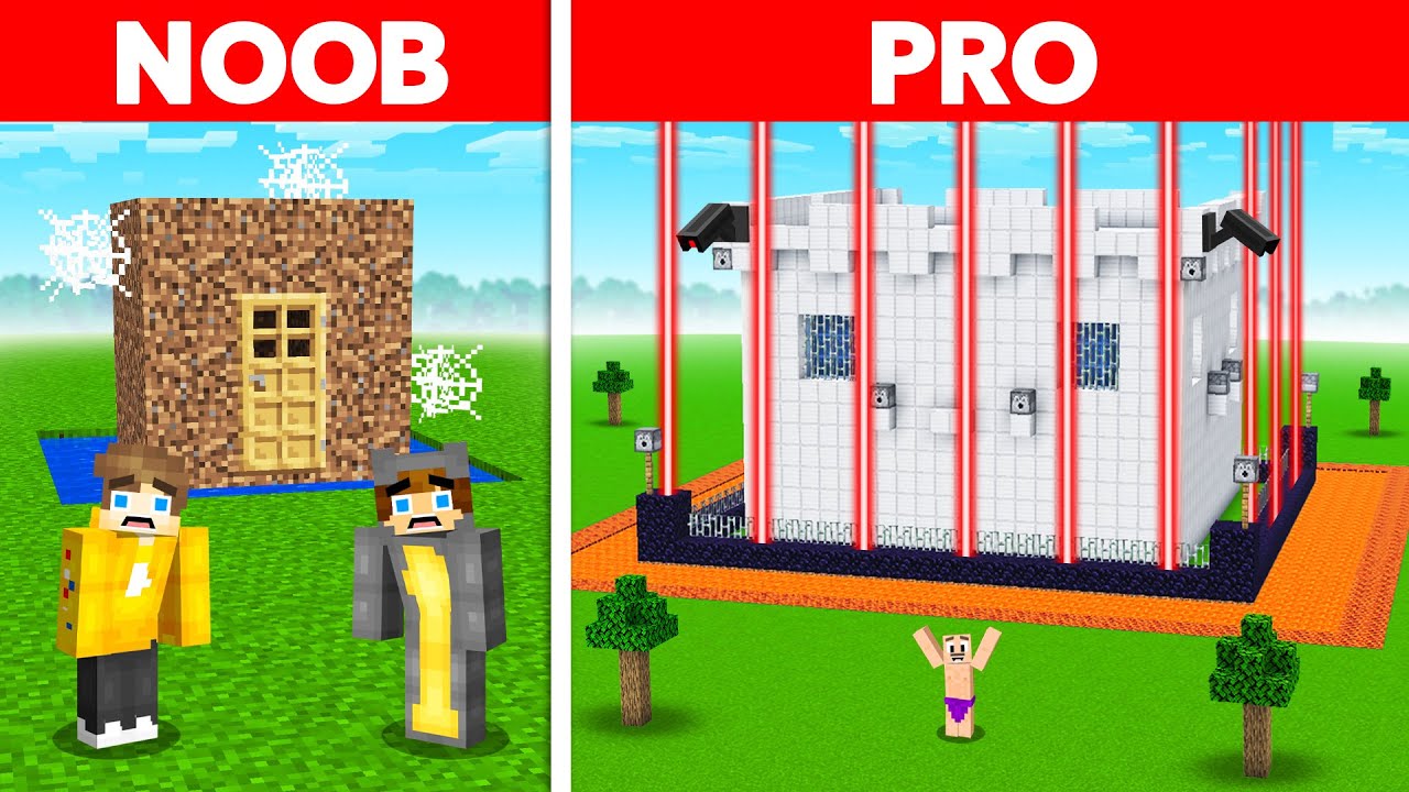 Build the Safest Base Challenge vs My Friends in Minecraft!