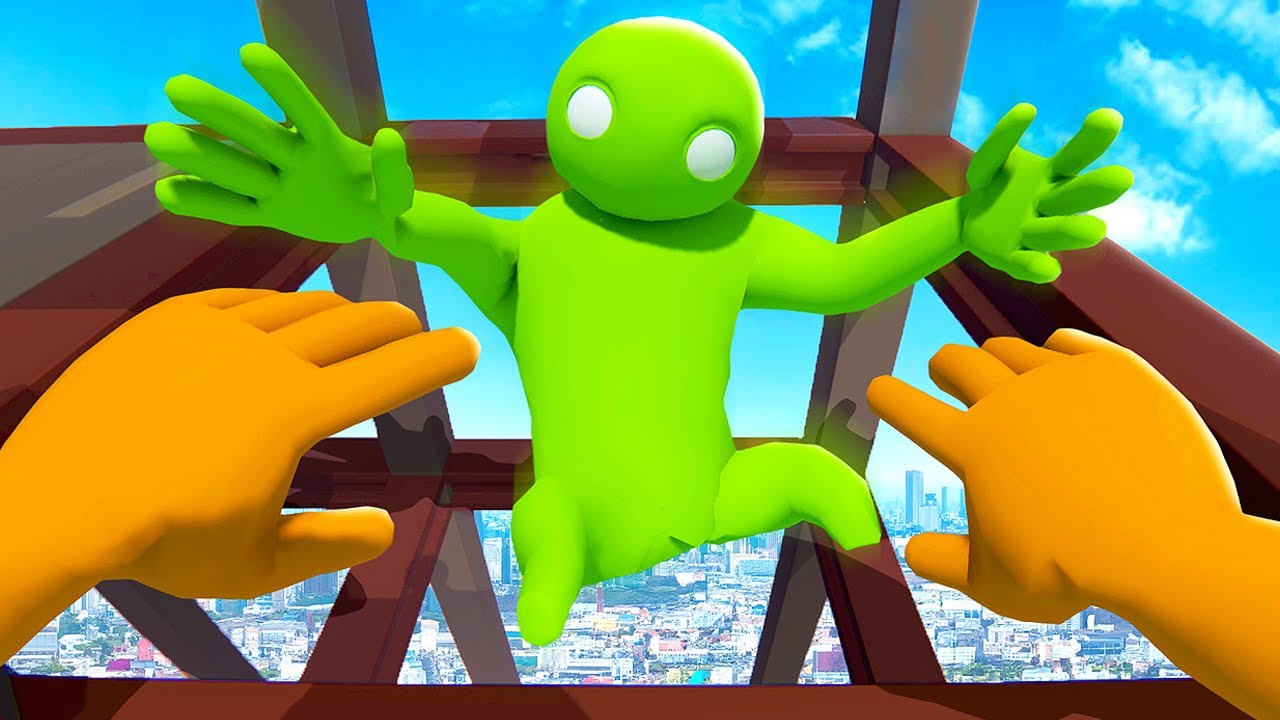Сбрасывание персонажей GANG BEASTS со здания — Bonelab VR Mods