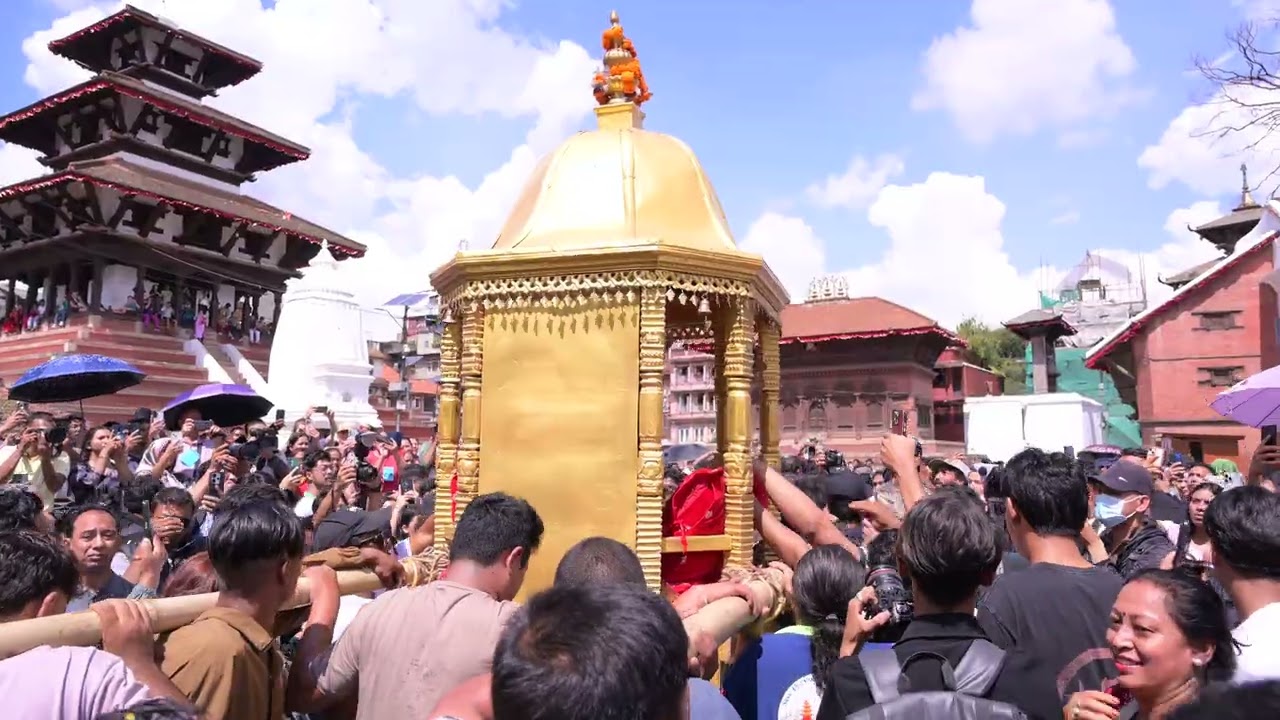 Basantpur Squre, Kumari Ma Bidhai Ceremony.