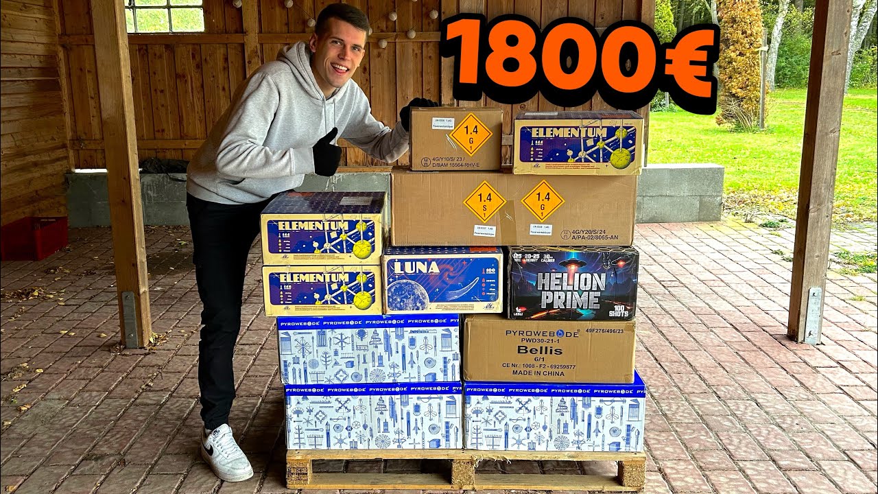 XXL 1800€ FEUERWERK UNBOXING für SILVESTER 2025/26