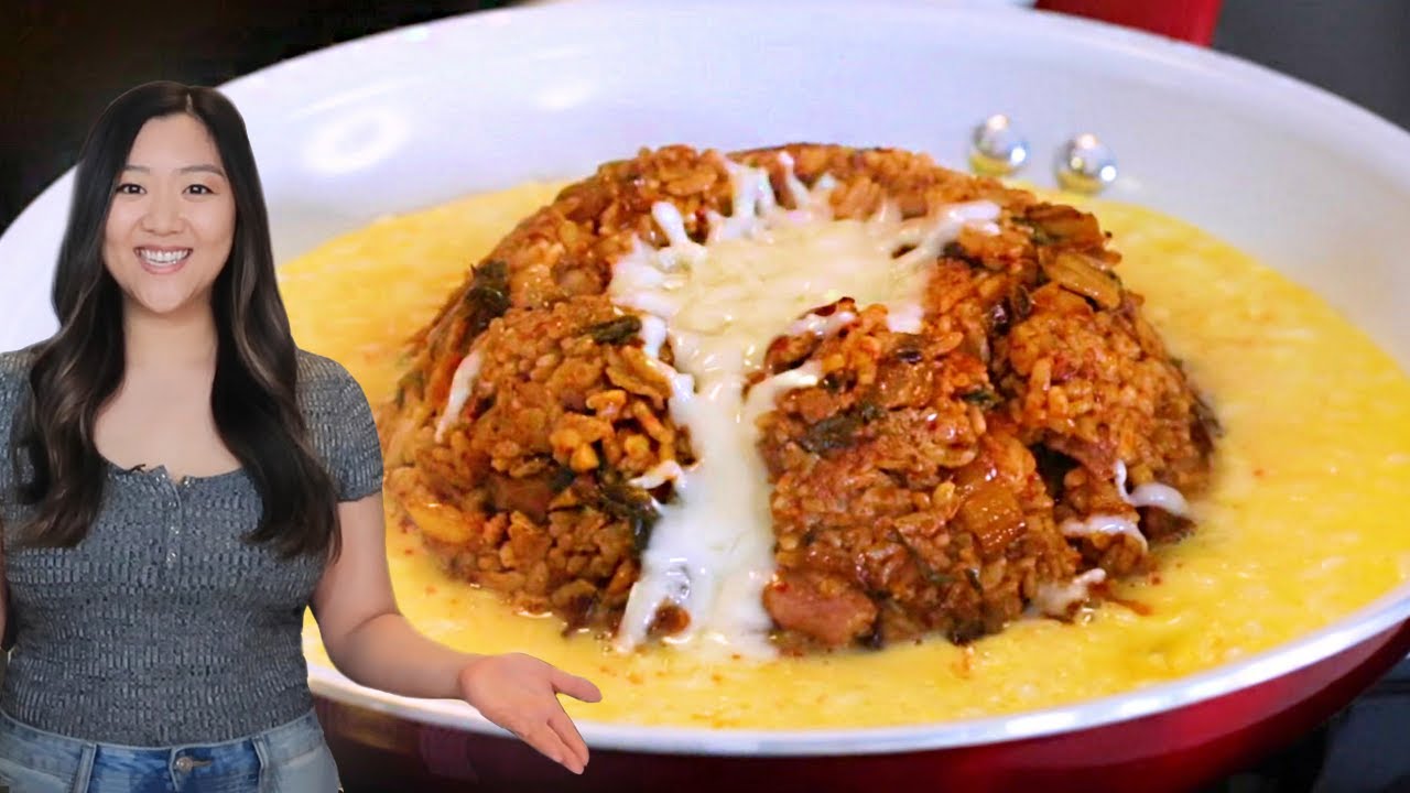 How To Make An Epic Cheesy Volcano Fried Rice &bull; Tasty