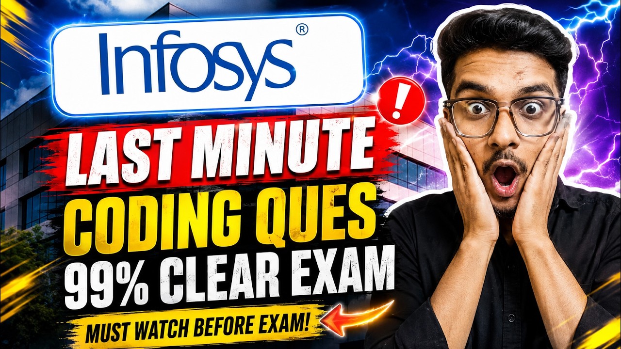 Вопросы по программированию для экзаменов Infosys SP и DSE в последнюю минуту | Обязательно посмо...