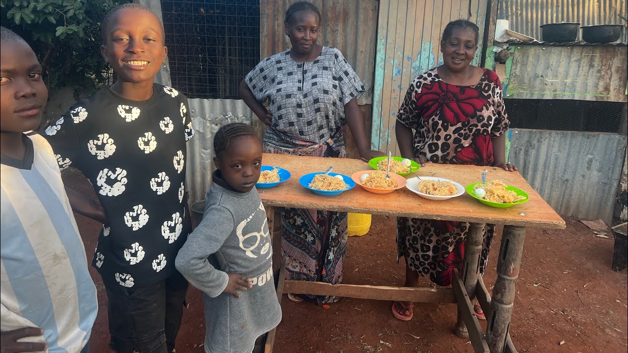 Cooking Pasta and Potatoes in Our African Village 