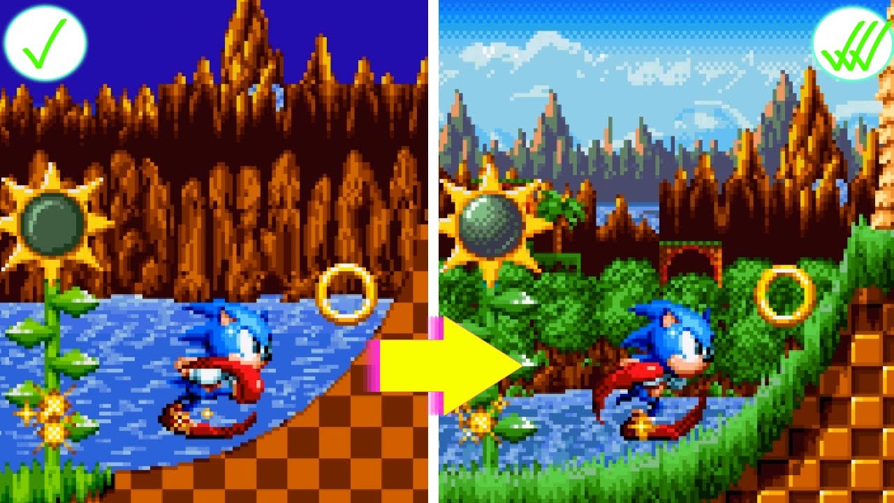 Enhanced Green Hill Zone ⭐️ Sonic Mania Plus mods ~ Walkthrough