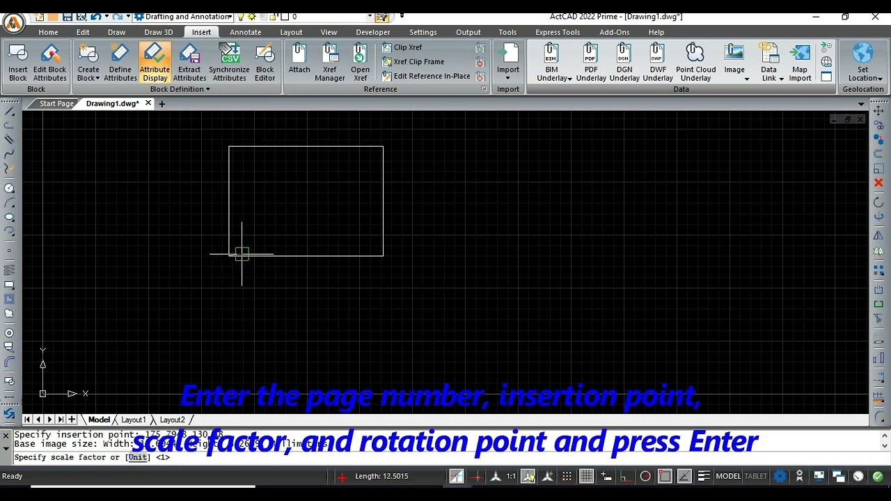PDF Underlay in ActCAD