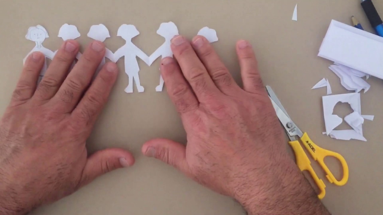 How to Make a Paper Family | Chain of People | Doll chain