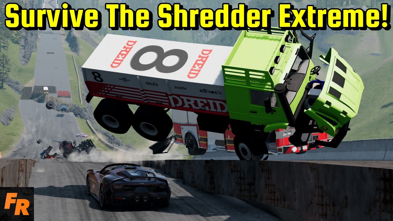 Surviving The Toughest Shredder Yet! - BeamNG Drive Challenge
