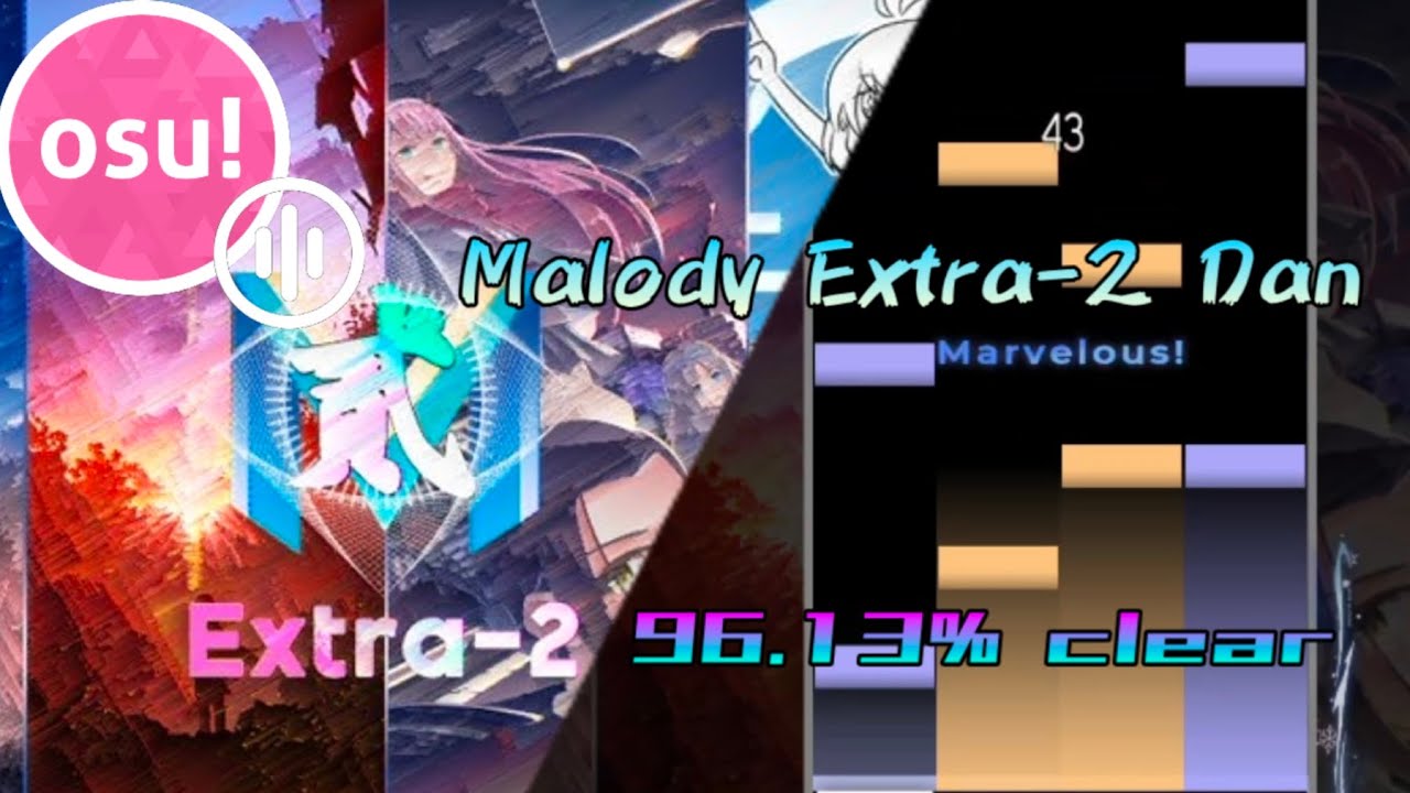 【osu mania 4k】「切比上大分」Malody Extra-2 dan 96.13% Clear!!!