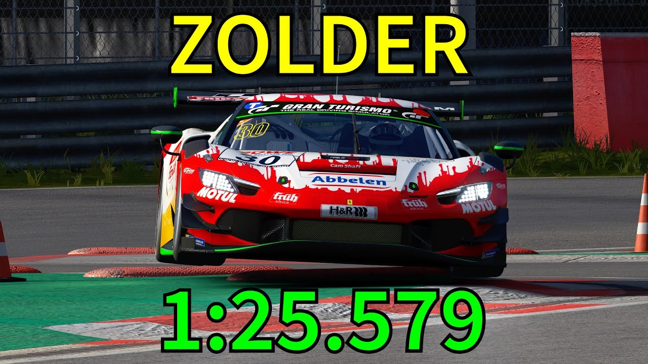 TRACK GUIDE: Zolder - Ferrari 296 GT3 (Assetto Corsa)