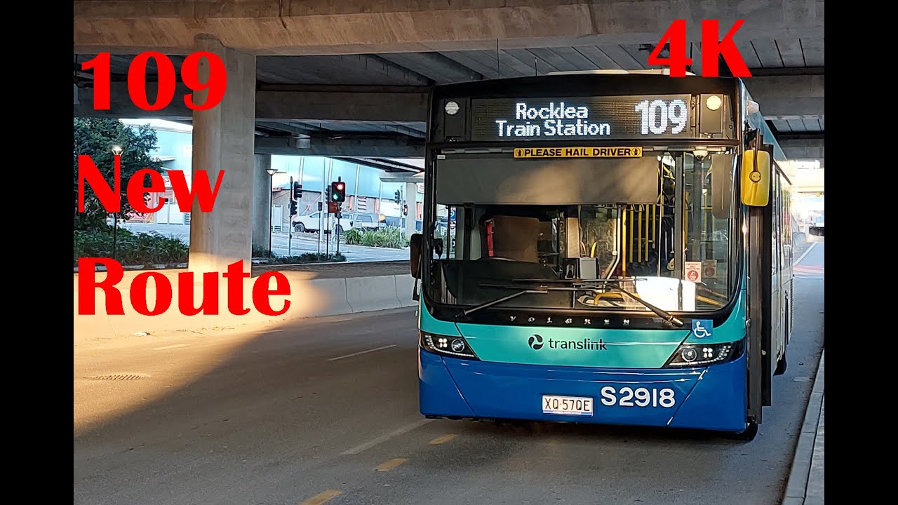 Brisbane City Bus.   New 109 Route... Outbound... 4K