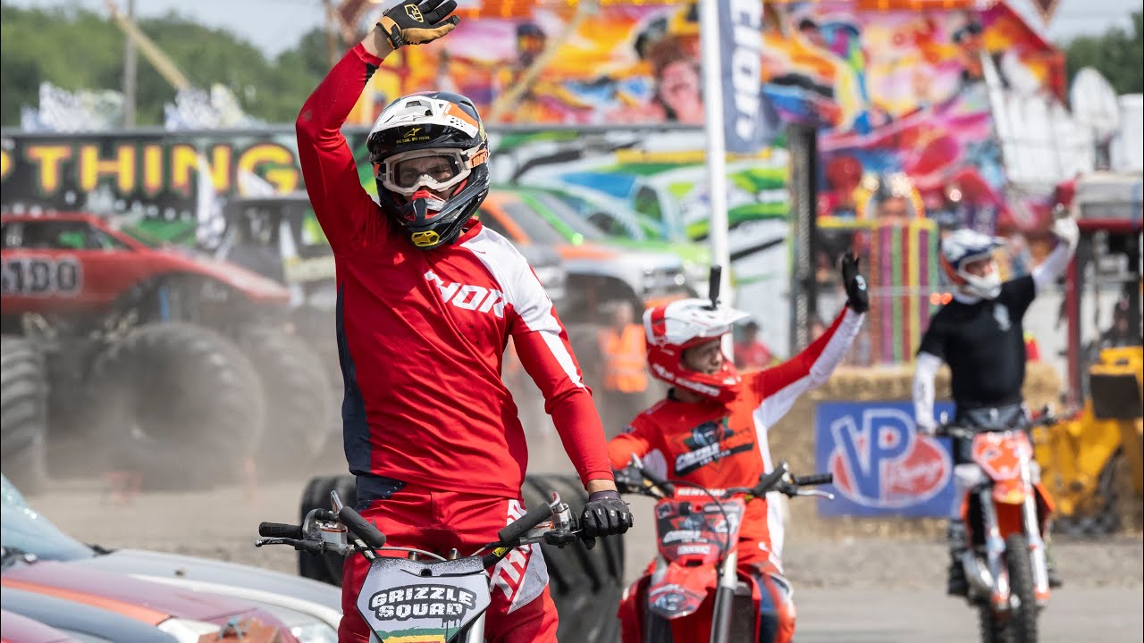 Grizzle squad freestyle FMX team at monster truck, nationals ￼￼