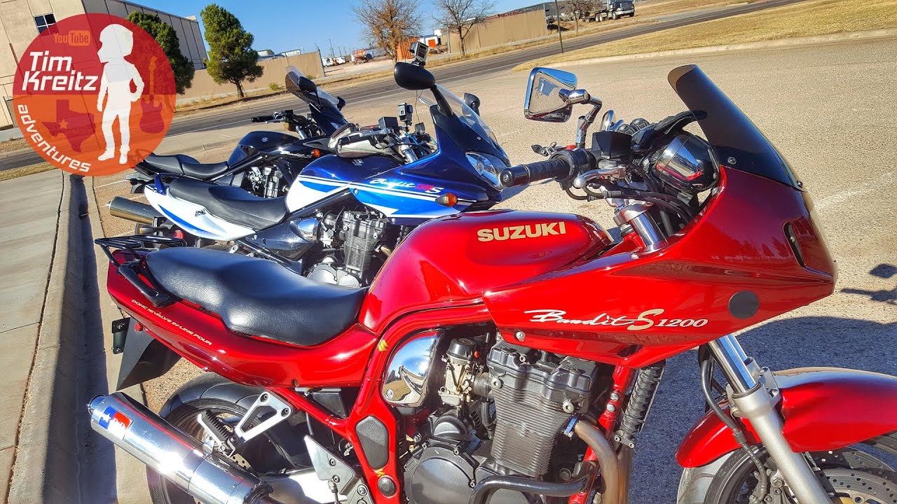 Check out 3 generations of pristine Suzuki Bandit 1200 S