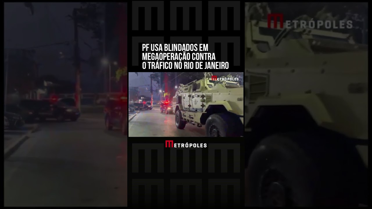 PF usa blindados em megaopera&ccedil;&atilde;o contra o tr&aacute;fico no Rio de Janeiro
