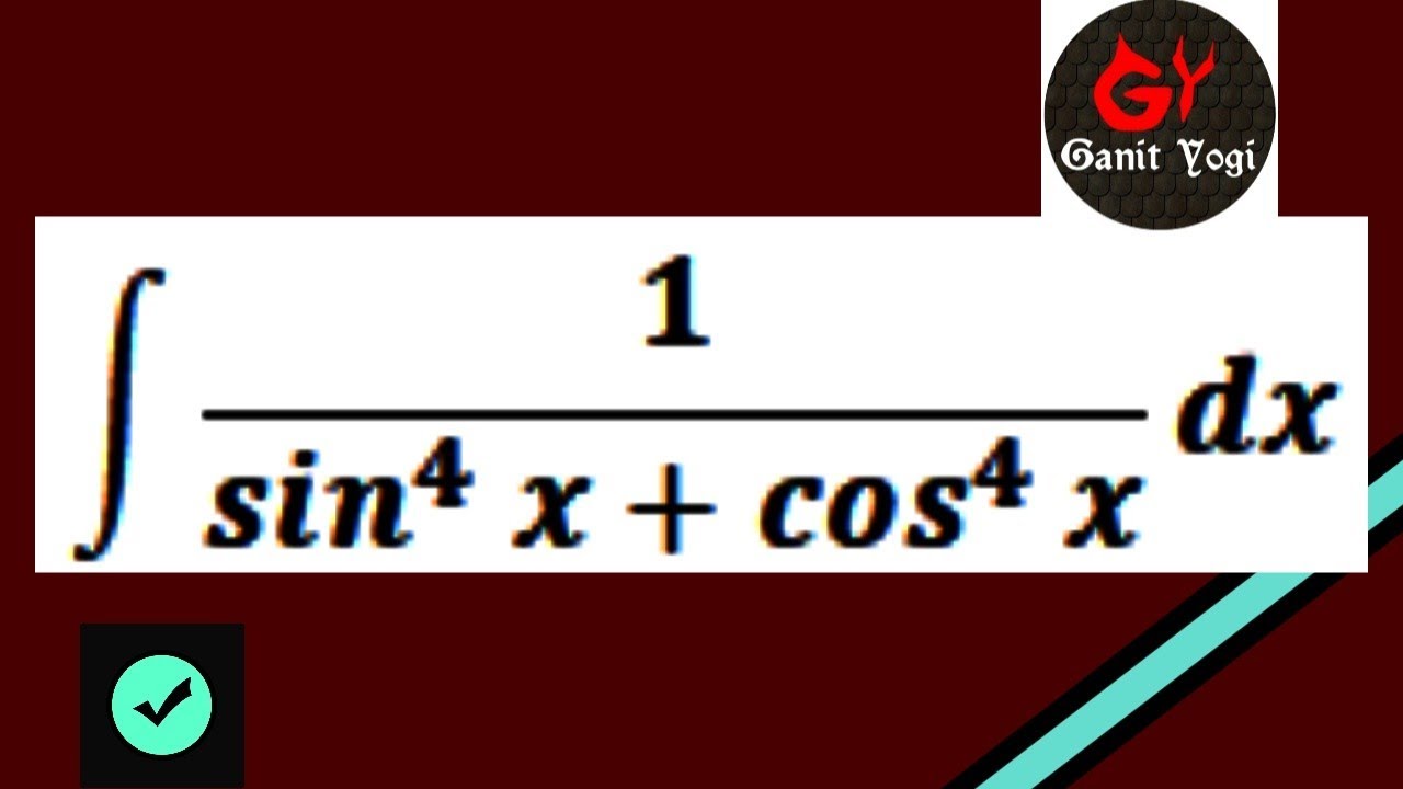 Integration of 1/(sin^4x+cos^4x) | Integral of 1/sin^4x+cos^4x dx | Integrate dx/sin^4x+cos^4x